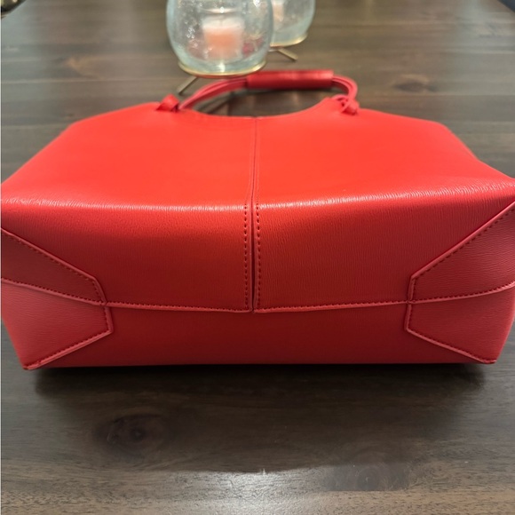 Neiman Marcus Red Faux Leather Tote Bag - Picture 6 of 10